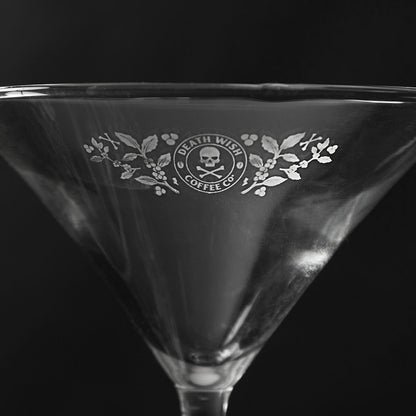 The Death Wish Coffee Martini Glass.