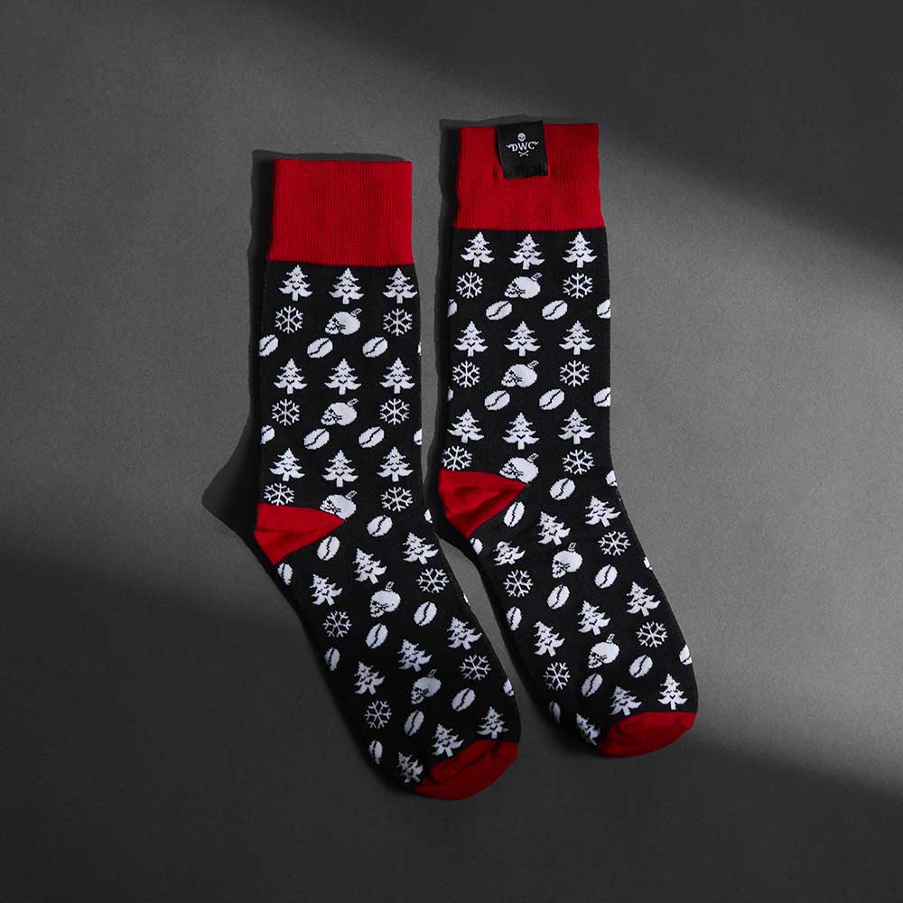 Death Wish Coffee Skullflake Socks.