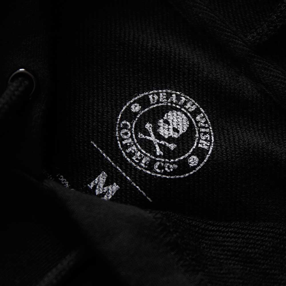 Death Wish Coffee Women's Circle of Life Cropped Hoodie - Neck Label.