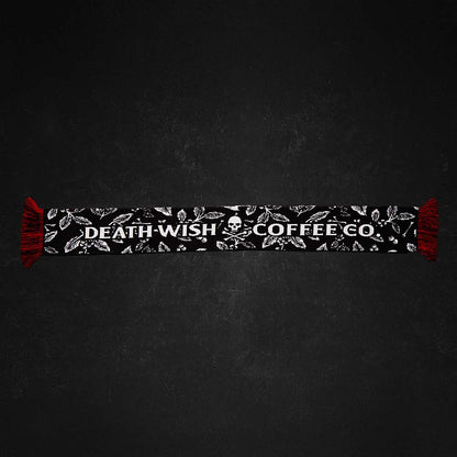 The Death Wish Coffee Sacred Bloom Knit Scarf.