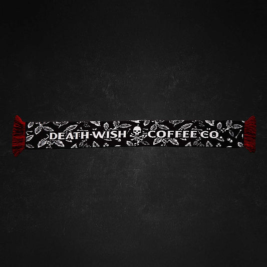 The Death Wish Coffee Sacred Bloom Knit Scarf.