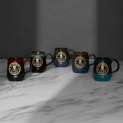 Five different glaze combinations you could get with the Death Wish Coffee Mystery Mug.