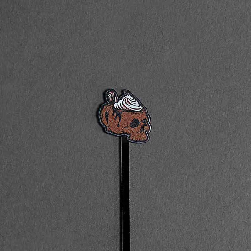 The Peppermint Mocha Stir Stick from the Death Wish Coffee Flavor Skull Stir Stick Set.