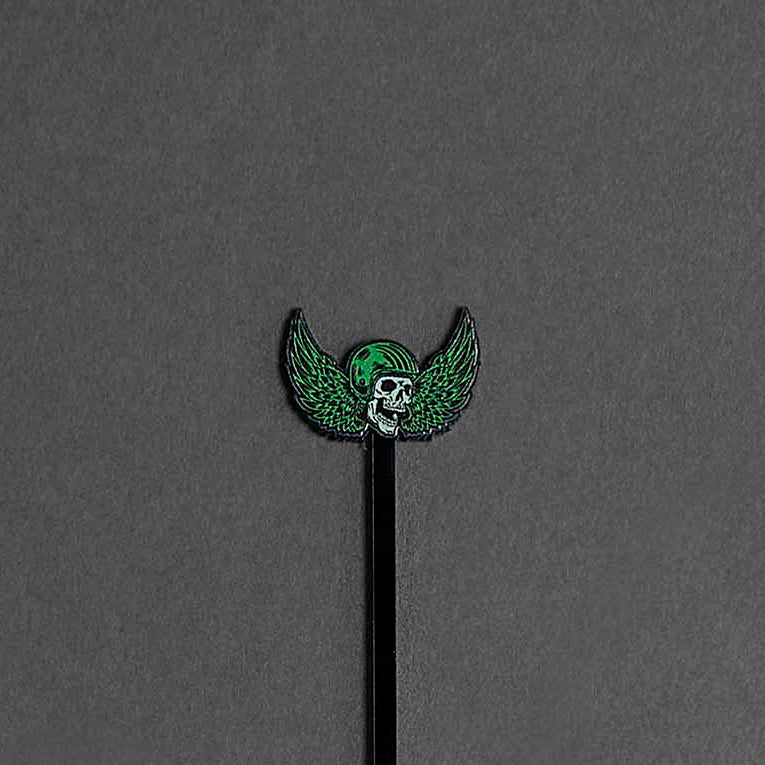 The Power Surge Stir Stick from the Death Wish Coffee Flavor Skull Stir Stick Set.