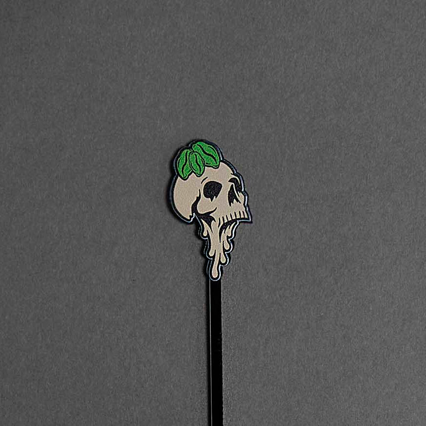 The White Chocolate Pistachio Stir Stick from the Death Wish Coffee Flavor Skull Stir Stick Set.