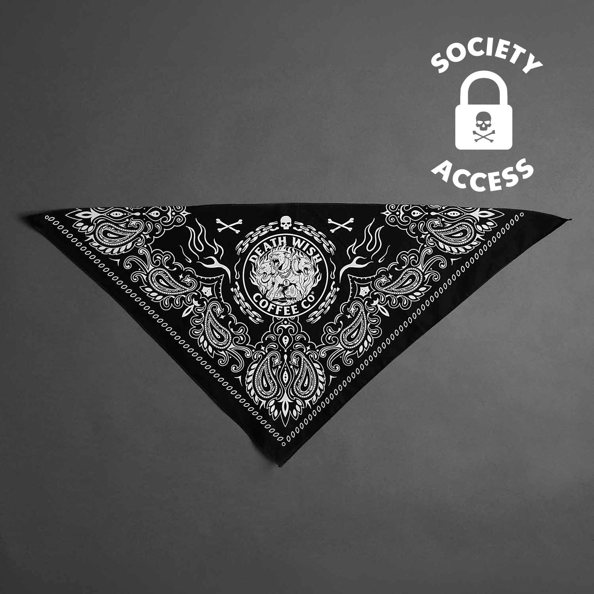 Unlock early access to the Death Wish Coffee Hell Hound Pet Bandana.