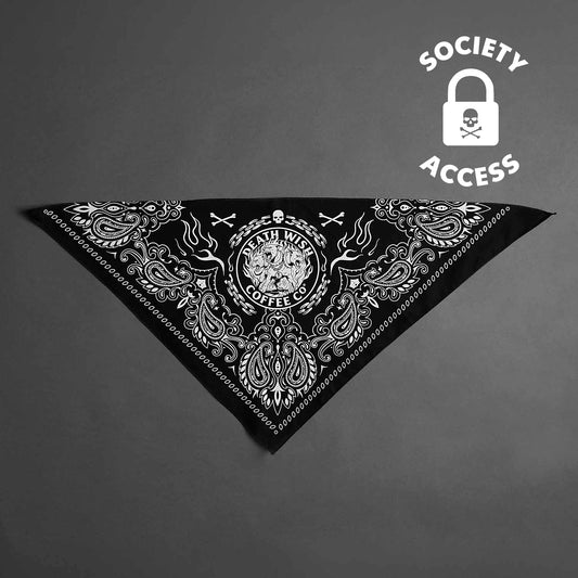 Unlock early access to the Death Wish Coffee Hell Hound Pet Bandana.