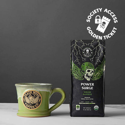The Death Wish Coffee Power Surge Whole Bean Bundle.