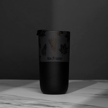 The back of the Death Wish Coffee Maple Cinnamon Klean Kanteen.