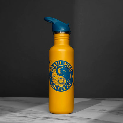 The front of the Death Wish Coffee Divine Balance Klean Kanteen.