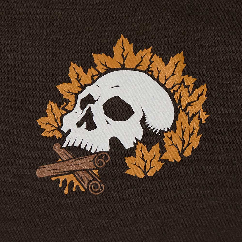 A close up of the Death Wish Coffee Maple Cinnamon flavor skull.