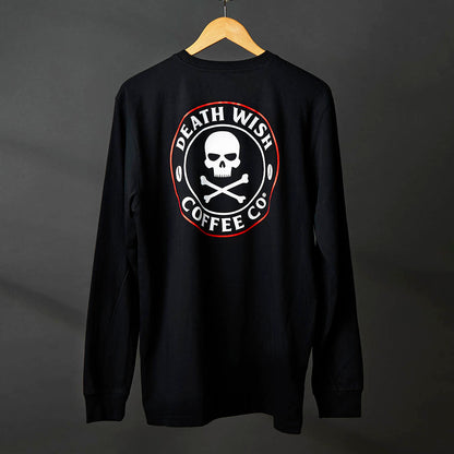 The back of the Death Wish Coffee Nothing to Hide Pocket Tee.