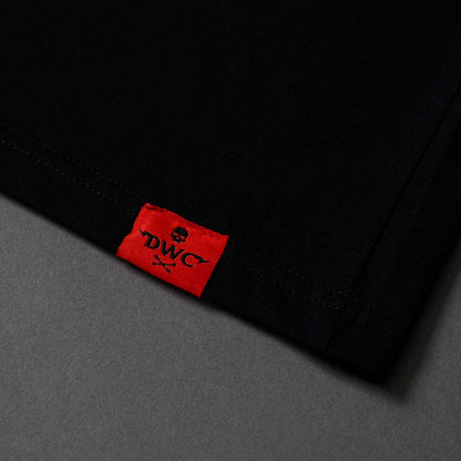 The woven label on the Death Wish Coffee Nothing to Hide Pocket Tee.