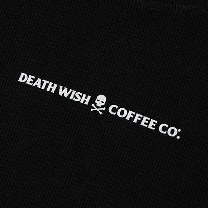 A close up of the Death Wish Coffee Self Centered Waffle Knit.