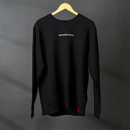 The front of the Death Wish Coffee Self Centered Waffle Knit.