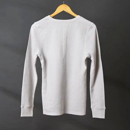 The back of the Death Wish Coffee Rolling Bones Women's Waffle Knit.