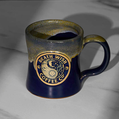 A top down view of the Death Wish Coffee Divine Balance Mug.