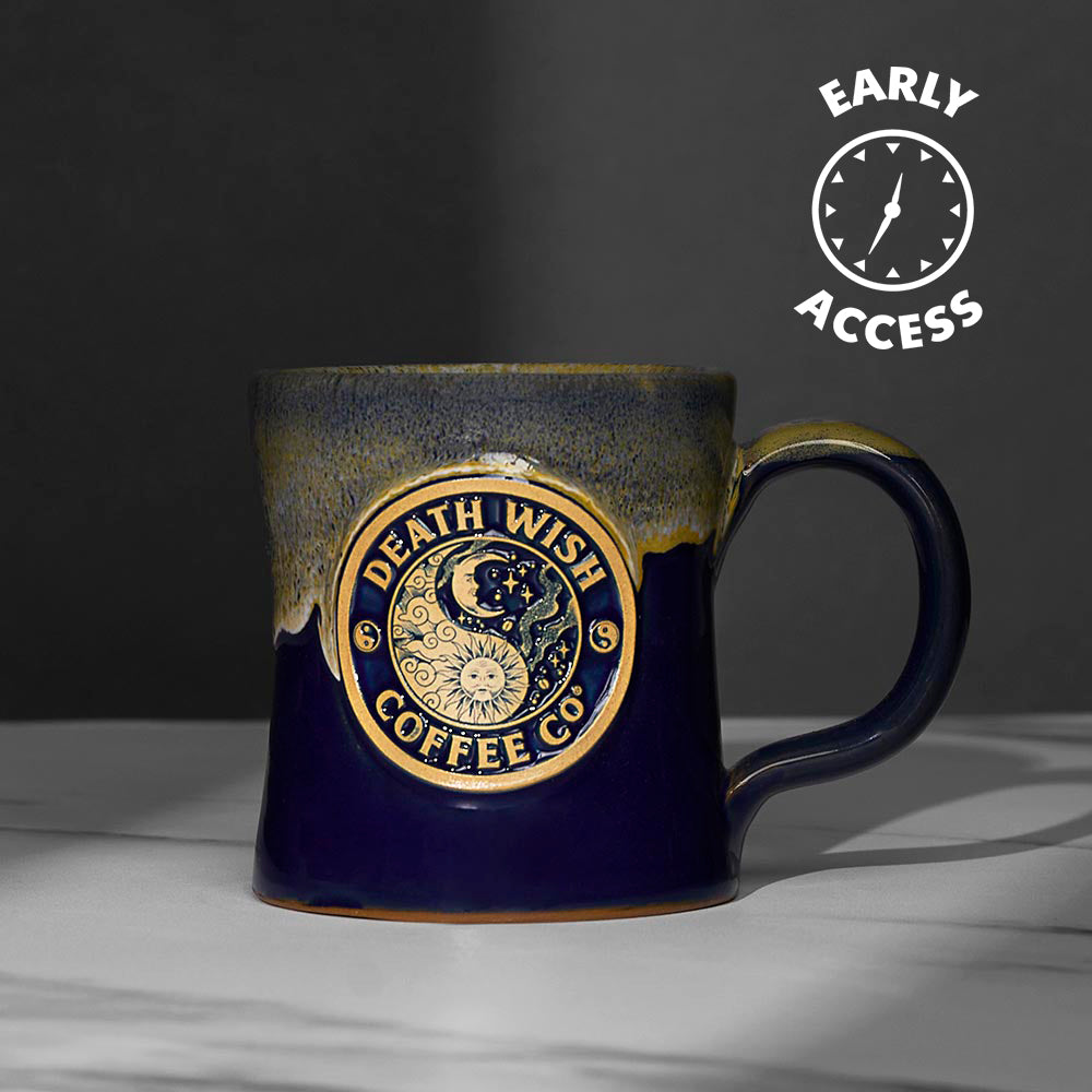 Unlock early access to the Death Wish Coffee Divine Balance Mug.