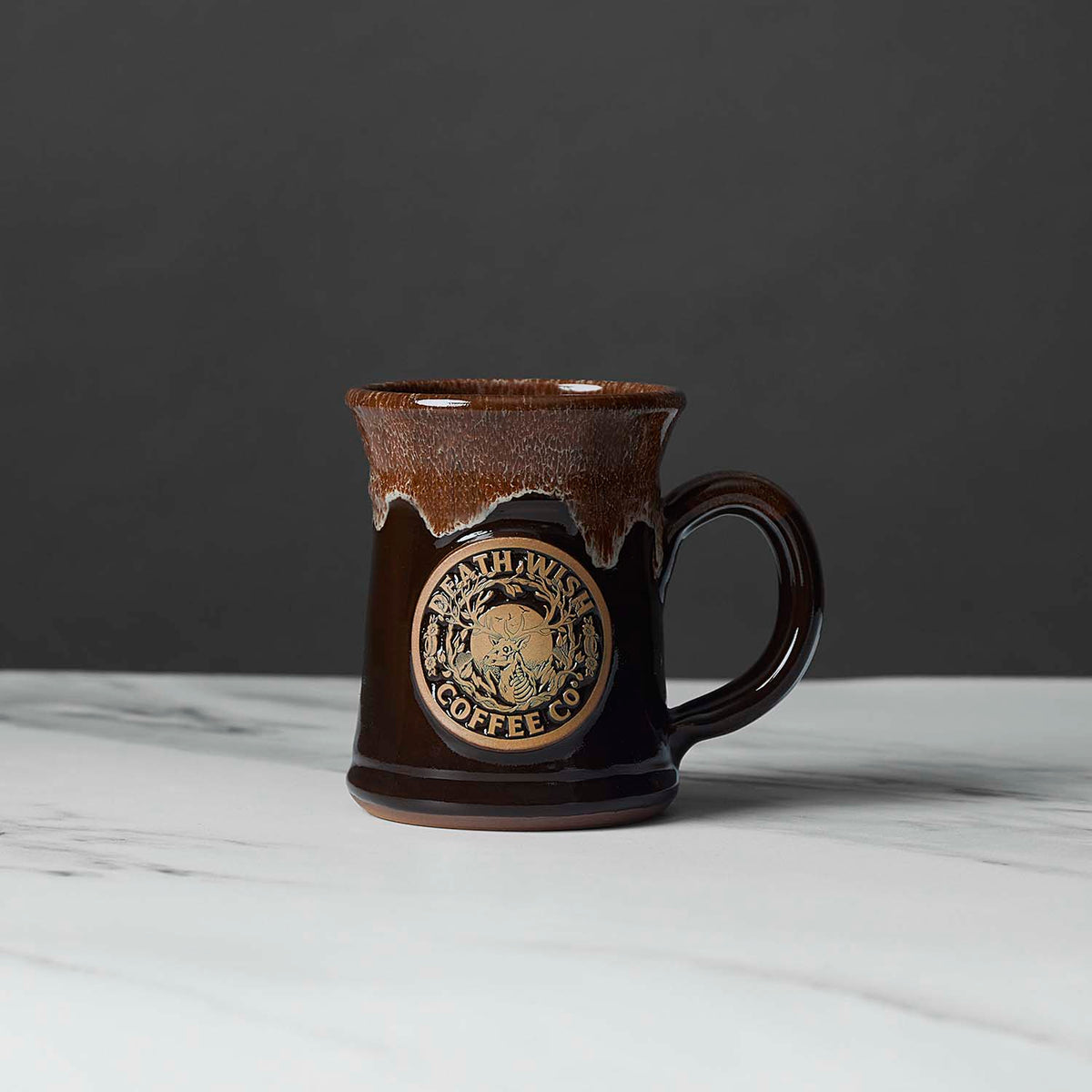 The front of the Death Wish Coffee Call of the Wild Mug.