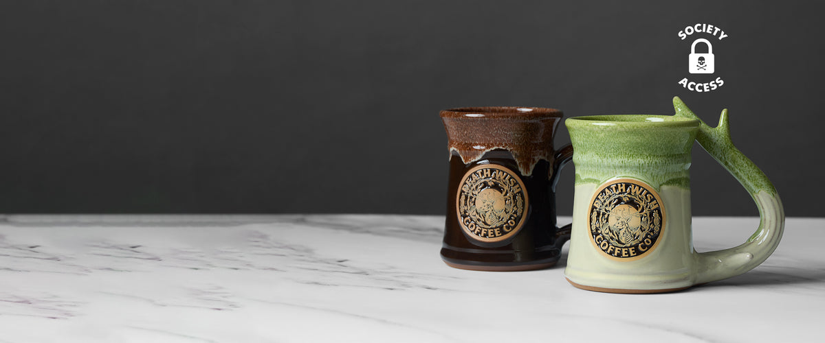 Unlock Society Access to the Death Wish Coffee Call of the Wild Mug.