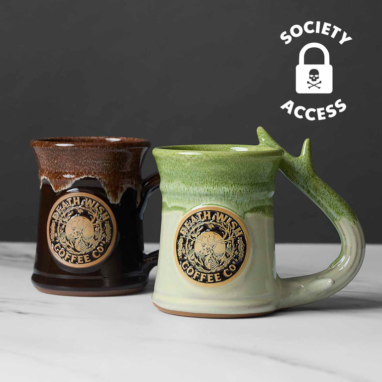 Unlock Society Access to the Death Wish Coffee Call of the Wild Mug.