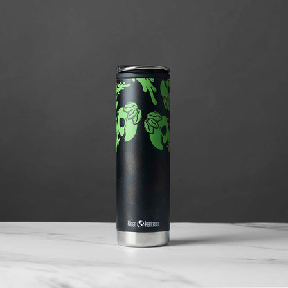 The back of the Death Wish Coffee White Chocolate Pistachio Klean Kanteen (20oz).