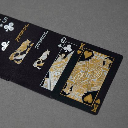 A mix of the Death Wish Coffee Odin's Deck of Destiny Playing Cards.