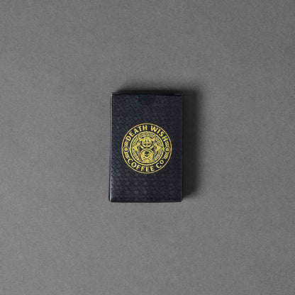 The box of the Death Wish Coffee Odin's Deck of Destiny Playing Cards.