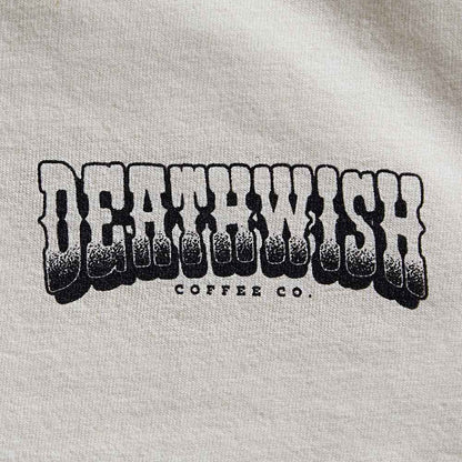 Death Wish Coffee Chemex Cowboy Tee - Front Logo Detail.