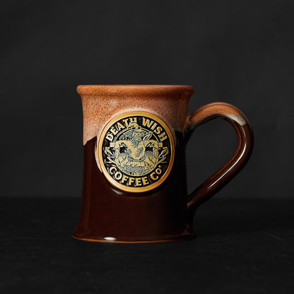 The front of the Death Wish Coffee Scarecrow Mug.