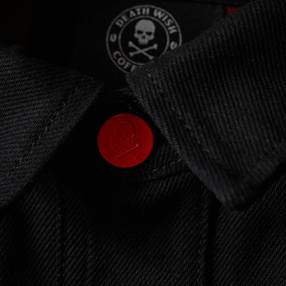 Death Wish Coffee Sacred Truth Work Jacket - Red Skull Button