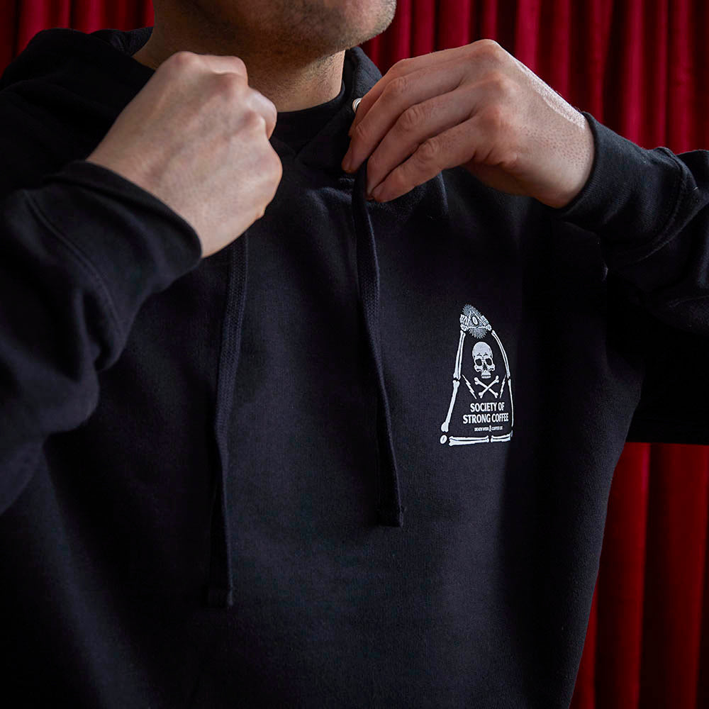 Death Wish Coffee Society Insignia Hoodie - Front on Model