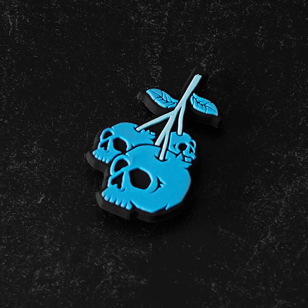 Death Wish Coffee Coffee Run Shoe Charms - Blue and Buried Skulls