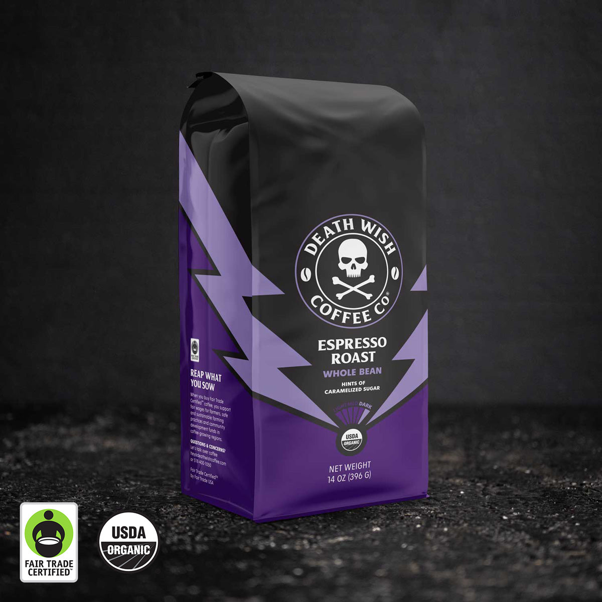 Intensely Strong Coffee Espresso Roast Coffee Death Wish Coffee