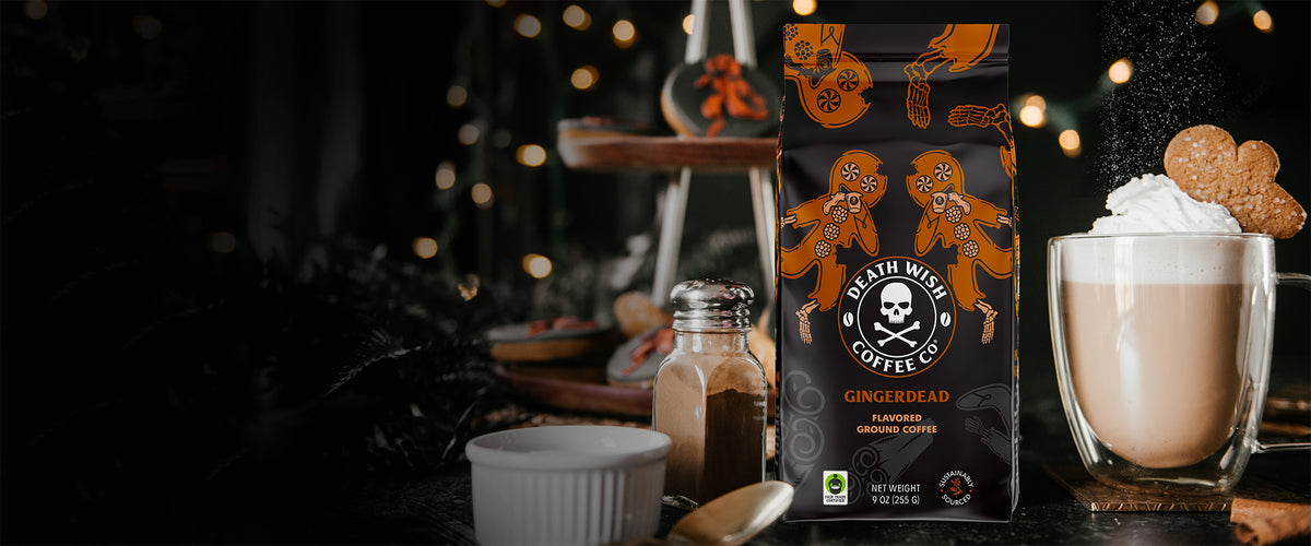 Looking to spice up your holidays? Shop Gingerdead flavored Death Wish Coffee.