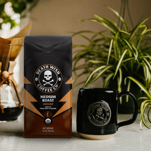 Medium Roast Death Wish Coffee & Gateway Mug