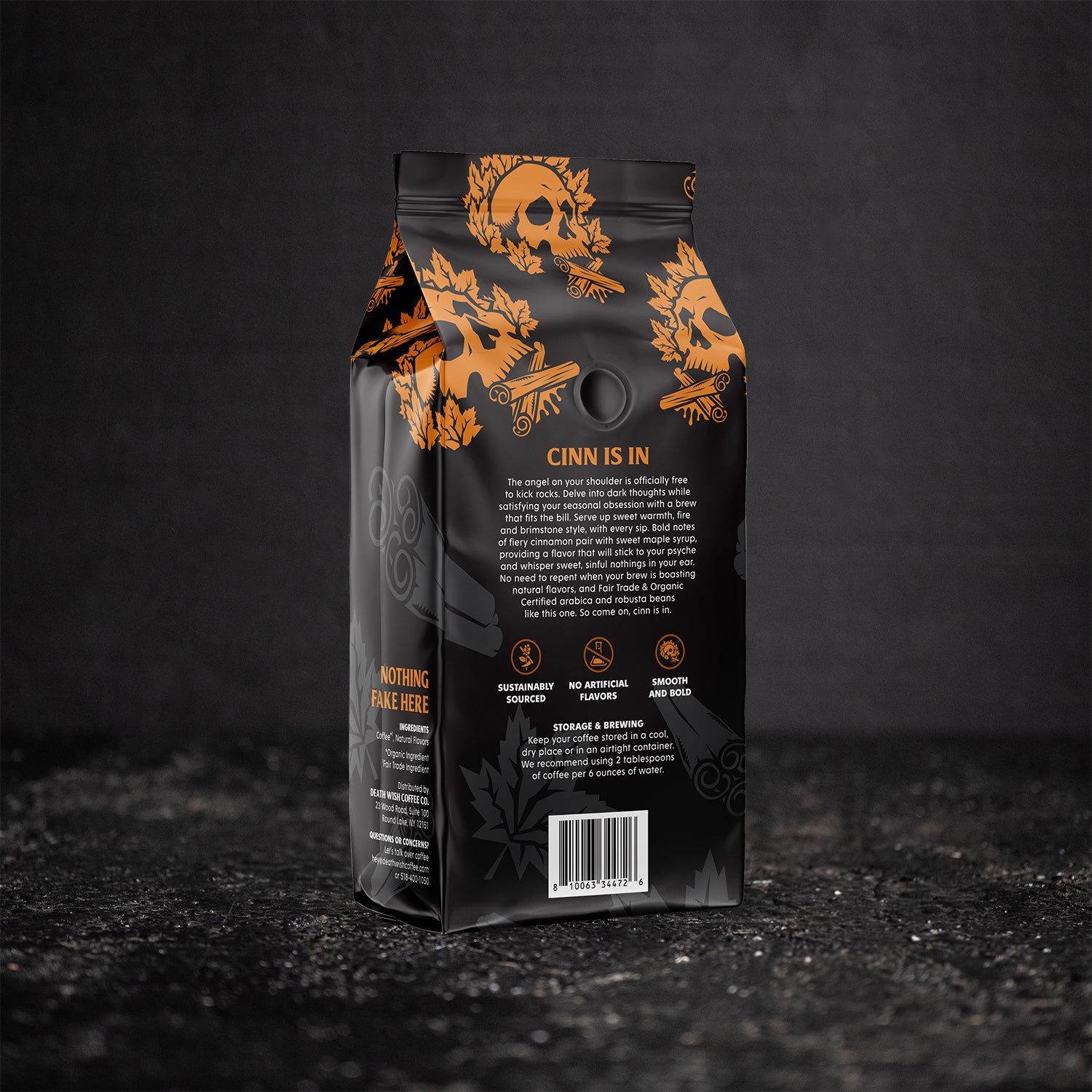 Delve into cinn with Maple Cinnamon flavored Death Wish Coffee.