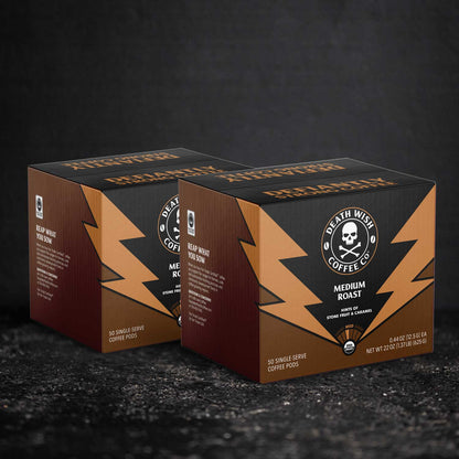 Death Wish Coffee Medium Roast Single-Serve Coffee Pods - 100 Count
