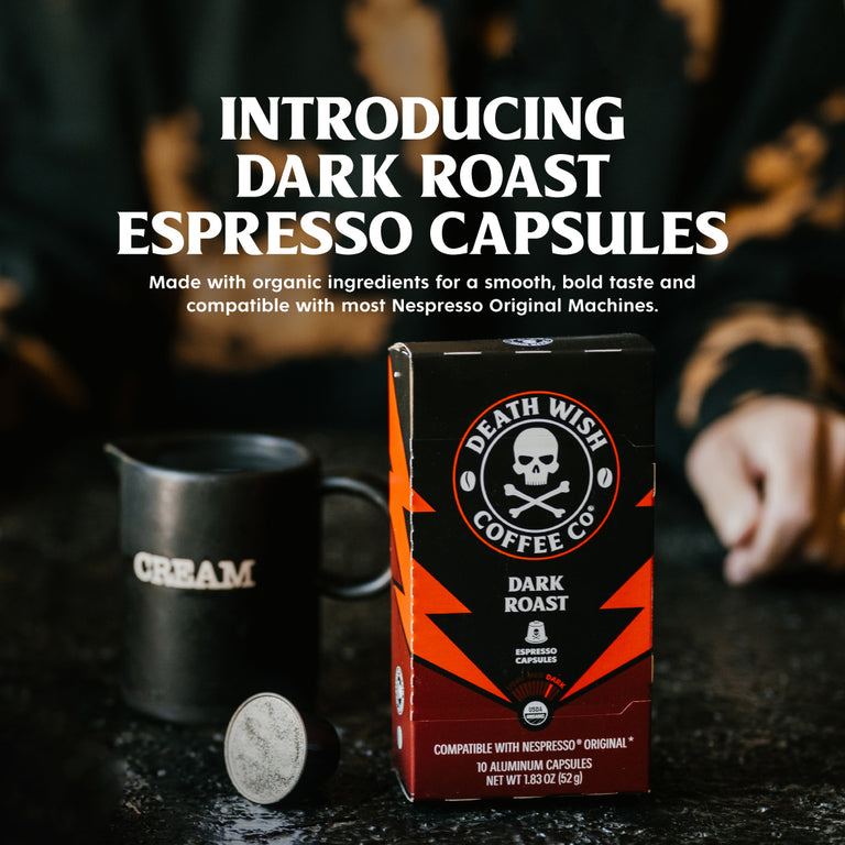Death Wish Coffee - Dark Roast Nespresso Compatible Espresso Capsules