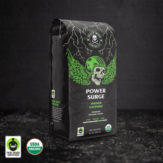 Shop Ground and Whole Bean Power Surge Death Wish Coffee.