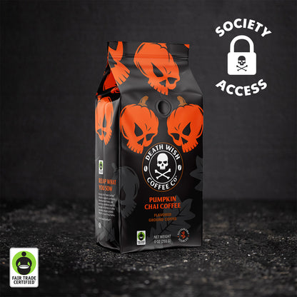 Unlock society access to Pumpkin Chai Death Wish Coffee.