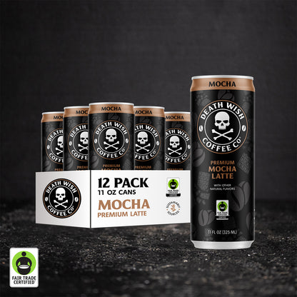 Death Wish Coffee Mocha Latte 12-Pack.