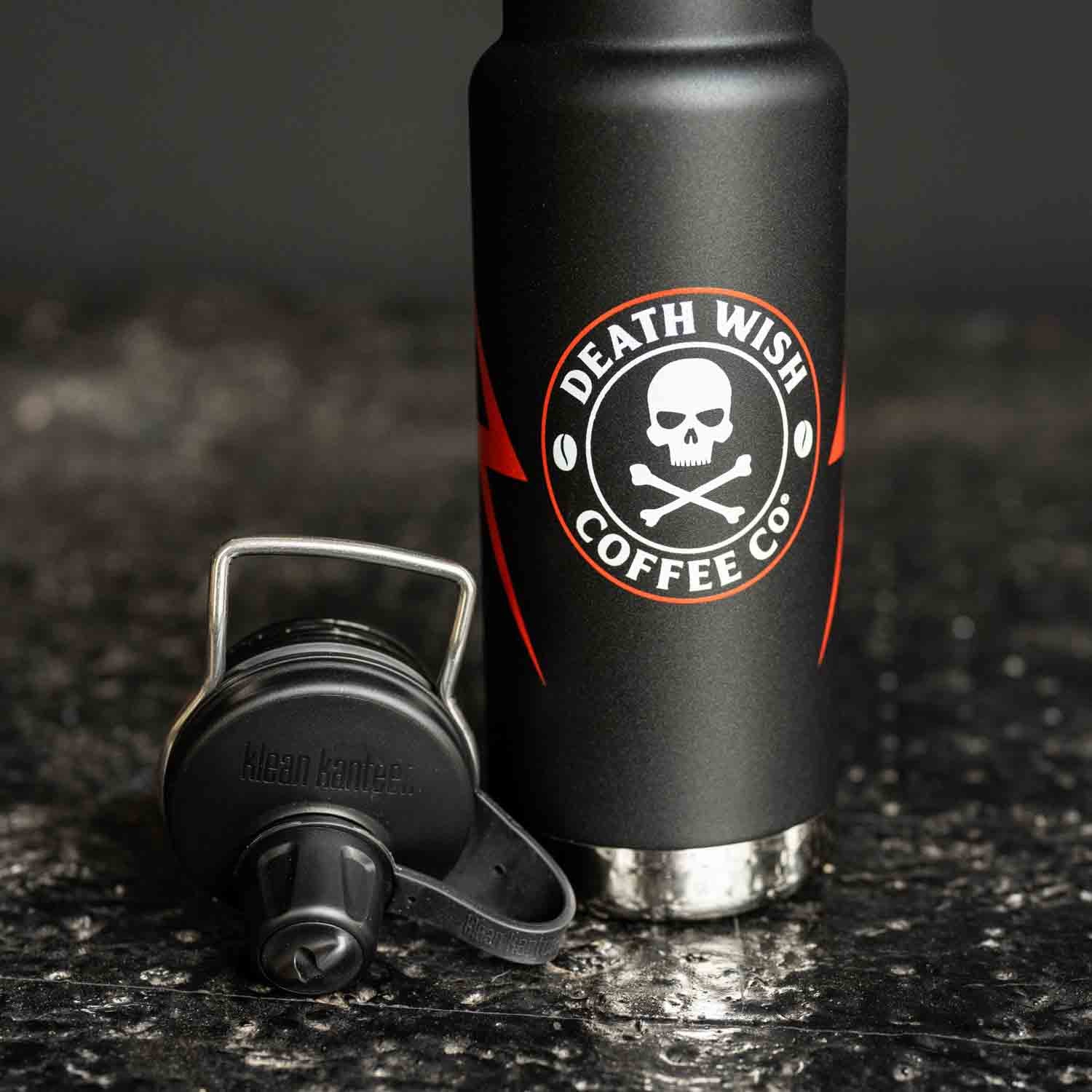 Death Wish Coffee - The Bolt Big Chug with the top off.
