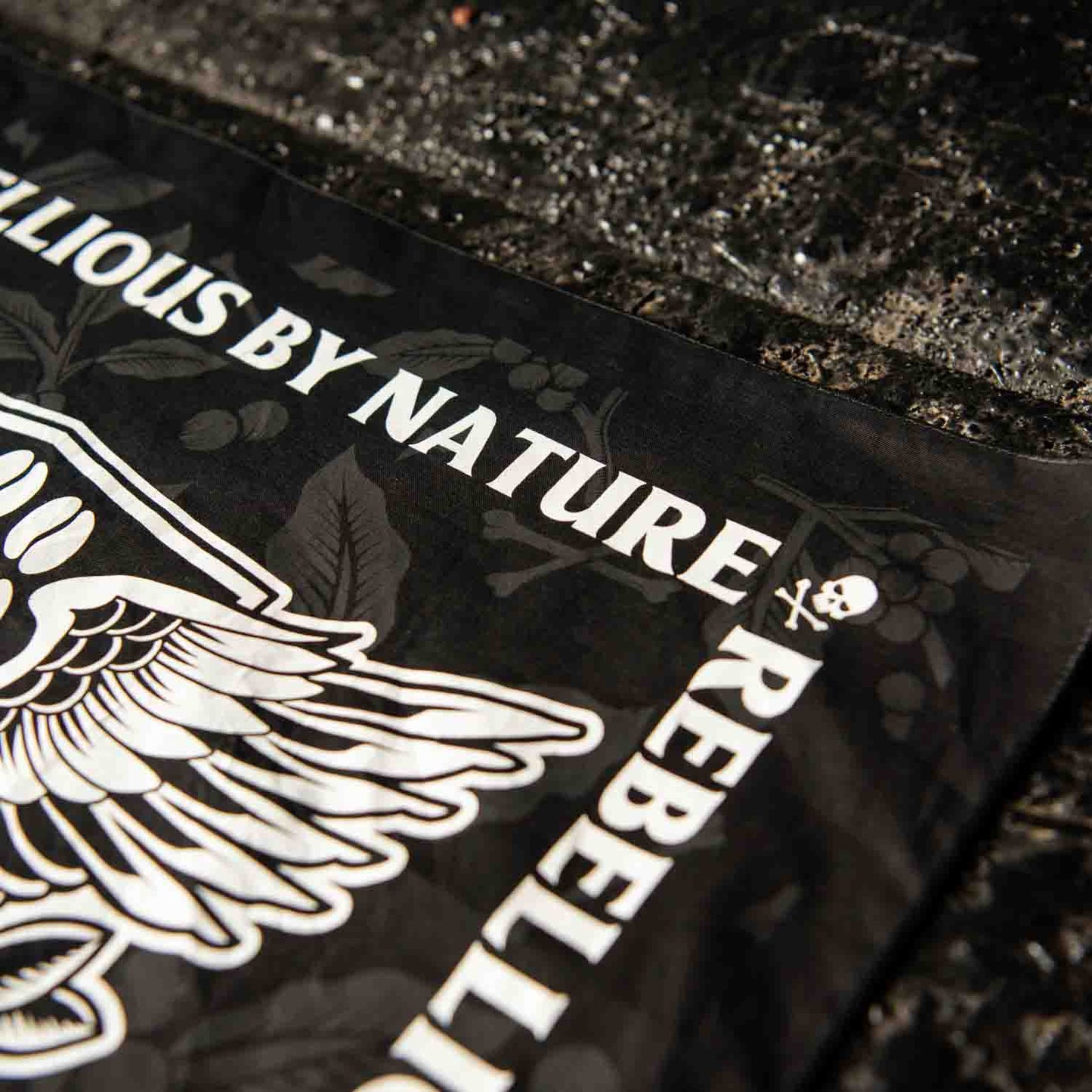 Death Wish Coffee Eagle Crest Rebellious by Nature Bandana - Detail 2