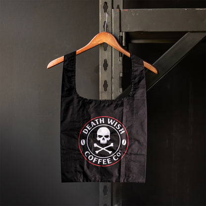 Death Wish Coffee Reusable Ripstop Nylon Tote Bag - Black