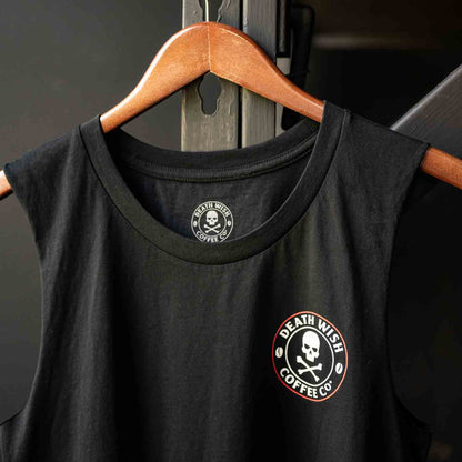 Death Wish Coffee Lights Out Muscle Tee - Front Detail