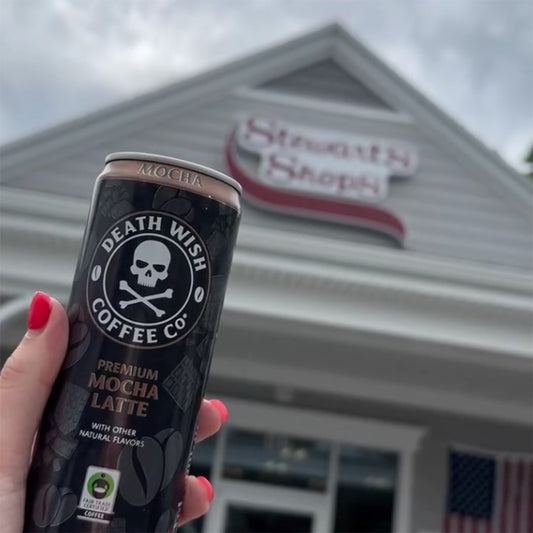 Death Wish Coffee Canned Lattes are now available at Stewart's Shops.