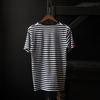 Death Wish Coffee Striped Shirt - Back