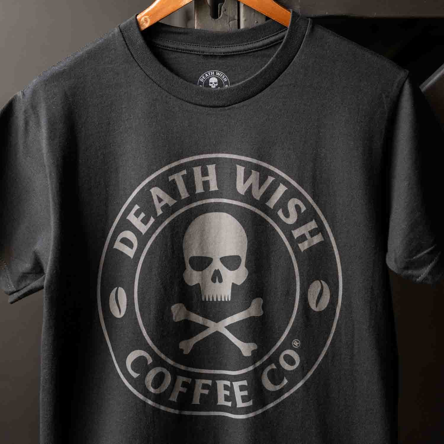 Death Wish Coffee Shadow Logo Tee - Front Detail