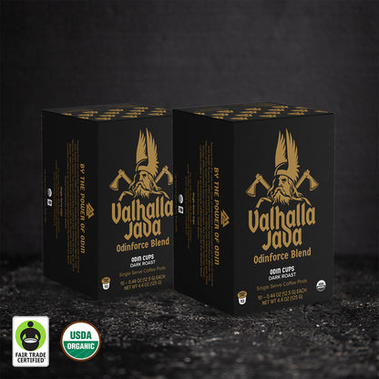 Death Wish Coffee 20 Count Valhalla Java Single-Serve Pods.